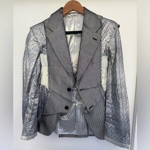 Comme des garçons blazer silver